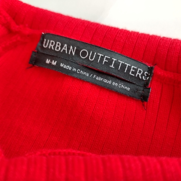 Urban Outfitters | Colorblock Ribbed Knit Mock Neck Bodycon Dress | Medium - Picture 7 of 7
